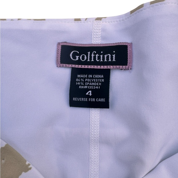 Golftini Grace Tan White Floral Golf Skort Shorts Size 4 Stretch Athleisure NWOT - Picture 9 of 10